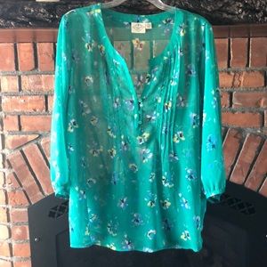 Sheer green summer top